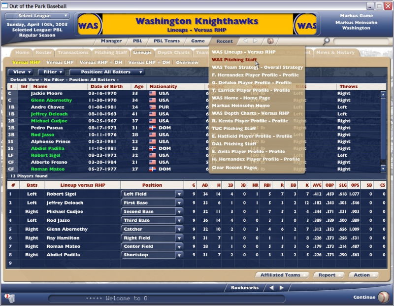 Out of the Park Baseball 2006 - screenshot 3