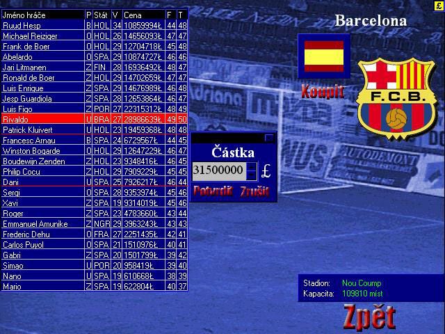 Czech Soccer Manager 2000 - screenshot 8