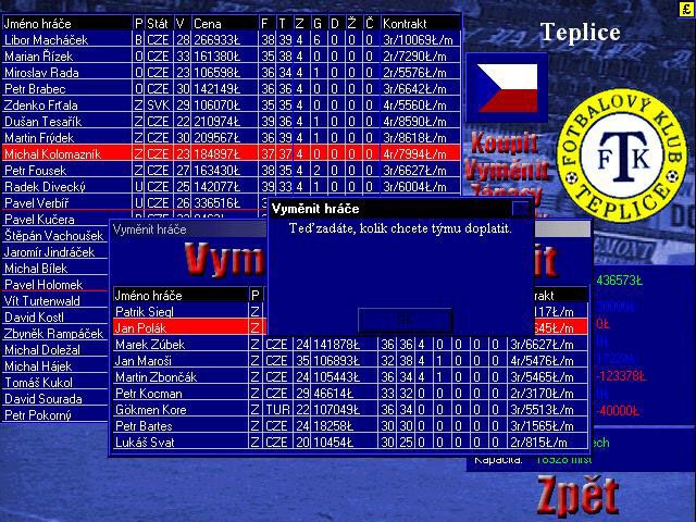 Czech Soccer Manager 2000 - screenshot 1