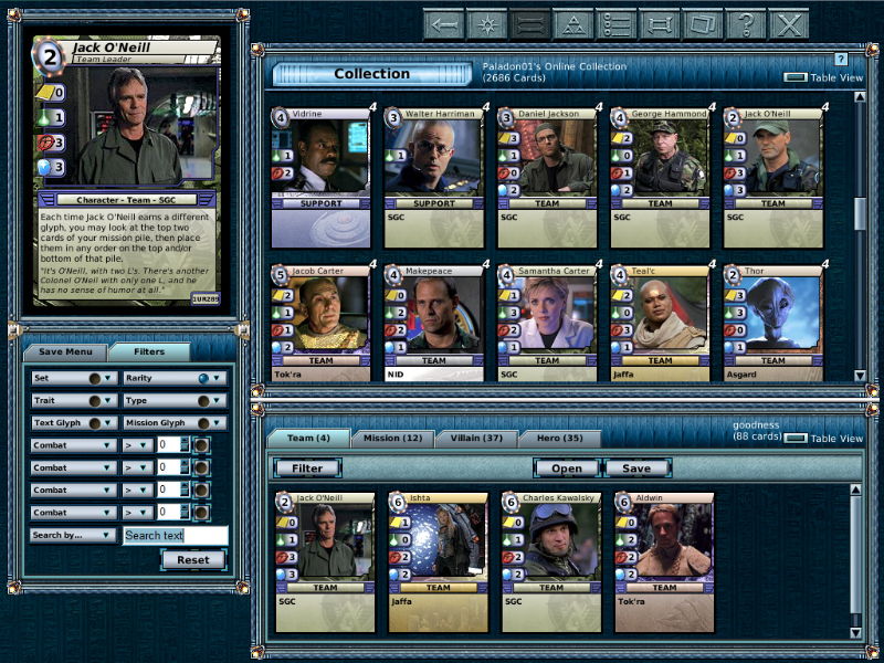 Stargate Online Trading Card Game - screenshot 1