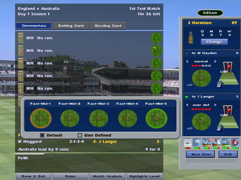 International Cricket Captain: Ashes Year 2005 - screenshot 7