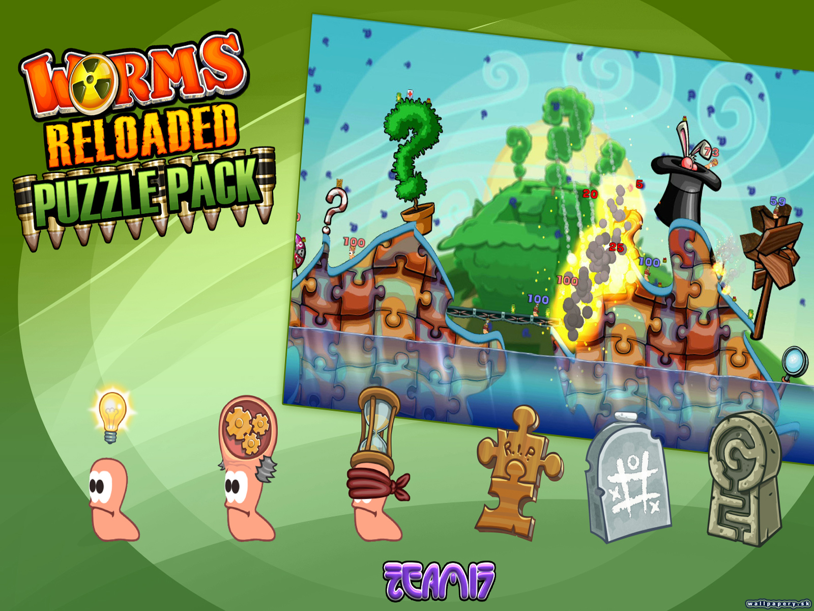 Worms Reloaded: Puzzle Pack - wallpaper 1